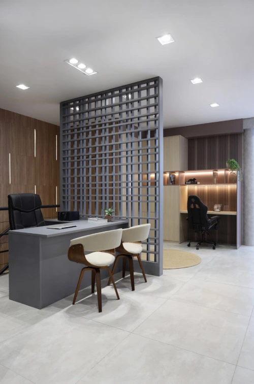 Luzes de tarefa garantem foco e conforto visual em cada detalhe do home office.