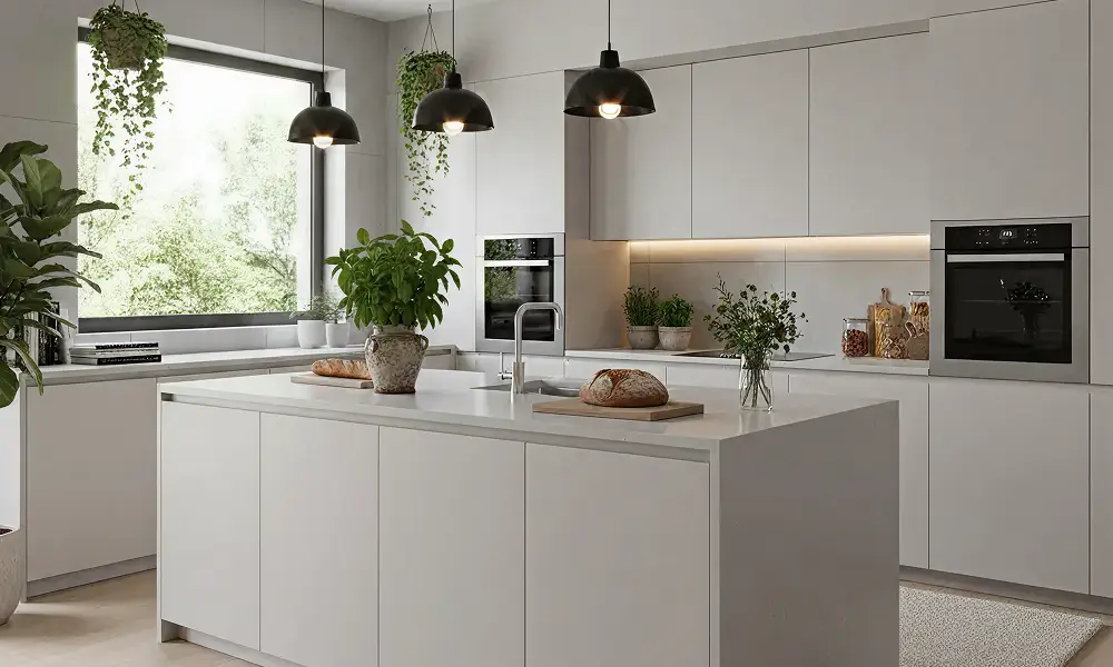 cozinha planejada na cor cloud dancer