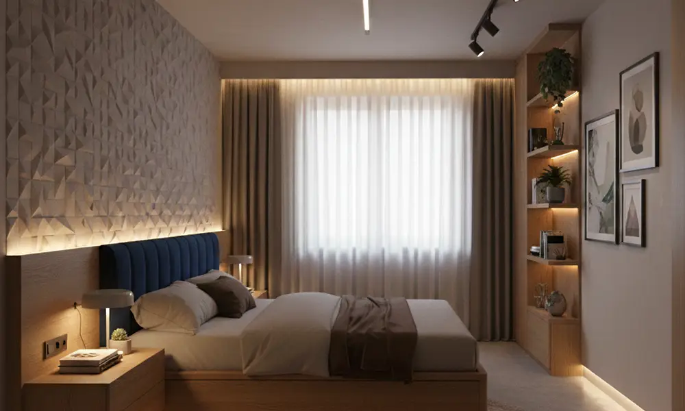 Iluminação no dormitório planejado