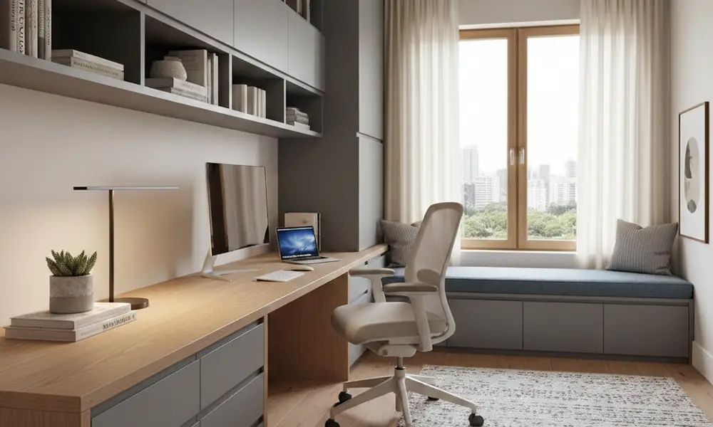 home office lateral layout lateral